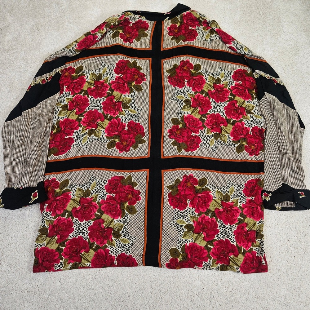 VTG Women's Carole Little Floral Tapestry Blazer Jacket Size 14 Oversized Artsy - Picture 7 of 8